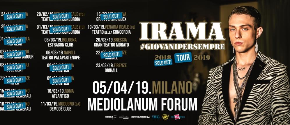 Irama aggiunge nuove date al tour: eccole tutte