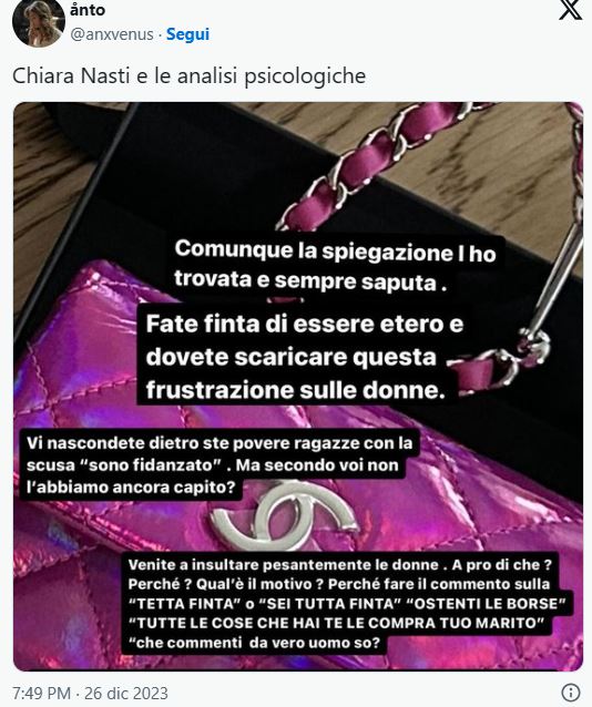 Chiara Nasti accusa gli haters: “Fate finta di essere etero” - Radio 105